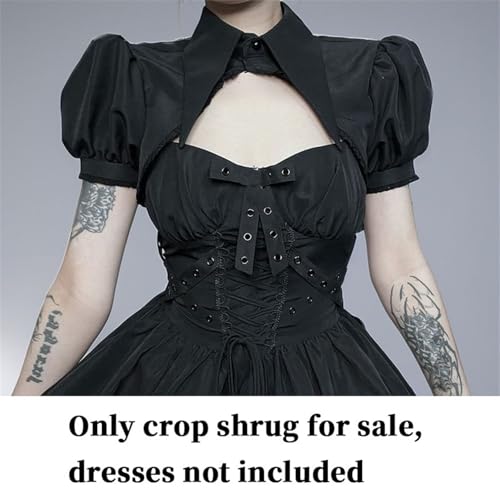 Y2k Victorian Crop Shrug Top Bolero Bridal Retro Outfit Rave Women4