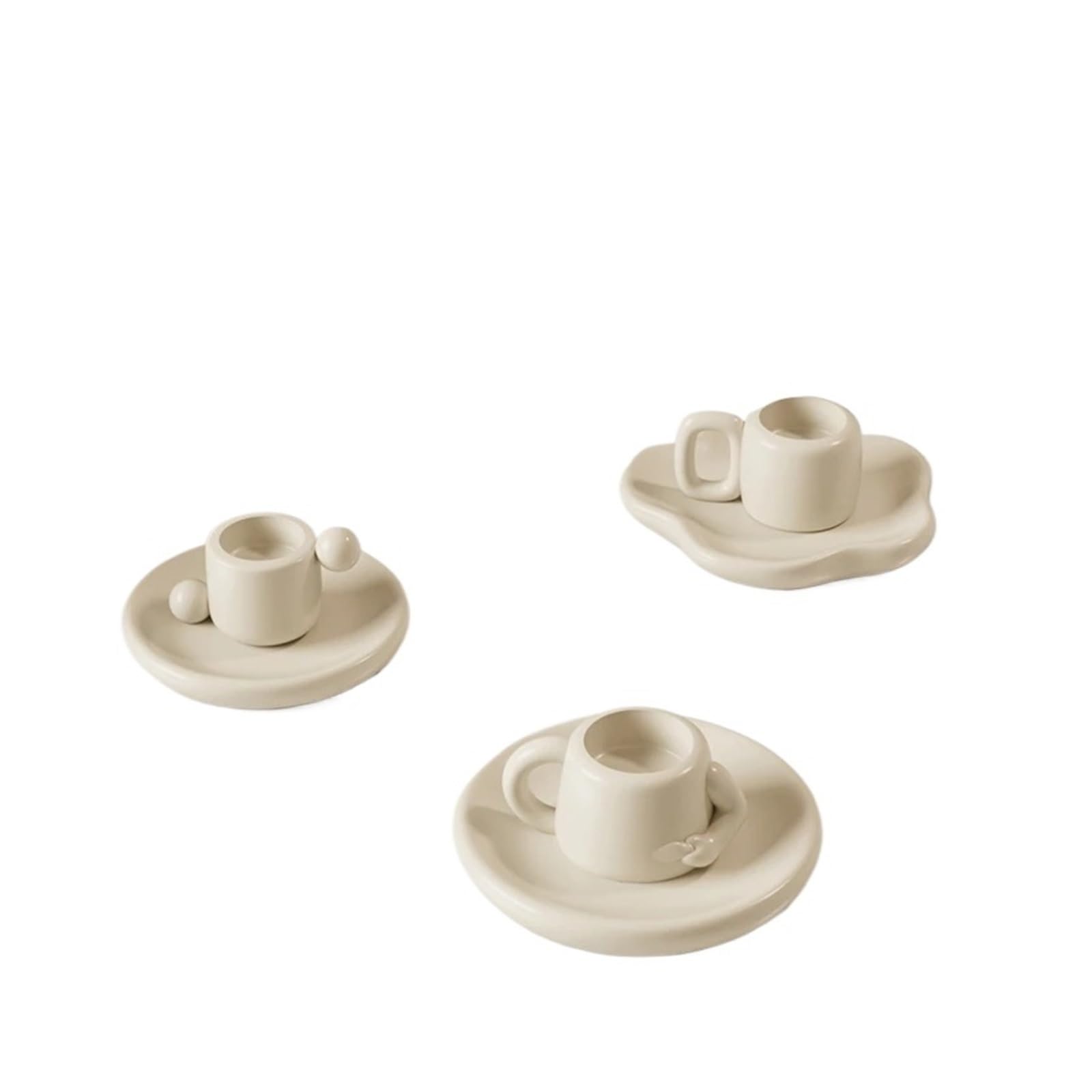 Candle sticks holder candle holders， Simplicity Candle Candlestick Ceramic Ornaments Dining Table Decoration Photo Props 3 pcs
