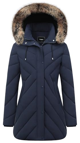 TYBBNY Women's Winter Coat Long Puffer Jacket - Waterproof Warm Thickened Snow Coat for Women, Winter Jackets for Women with Hood