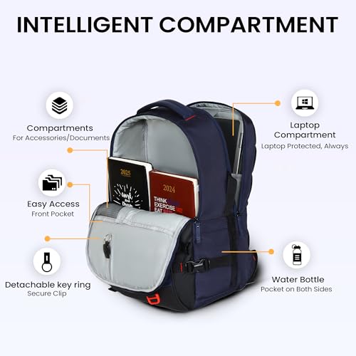 Image of HOT SHOT PHANTOM-X,Detachable Key Ring,Trolley sleeve,Suspension straps,laptop backpack for men|office bag for men|college bag |laptop bag,32 L for men & women
