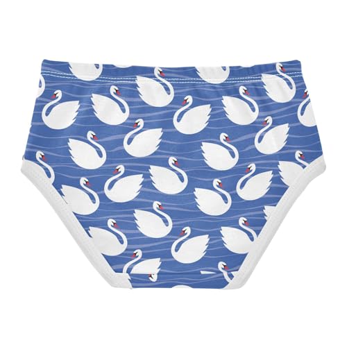 Girls' Underwear Blue Swan Cotton Stretch Comfort Toddler Panties2