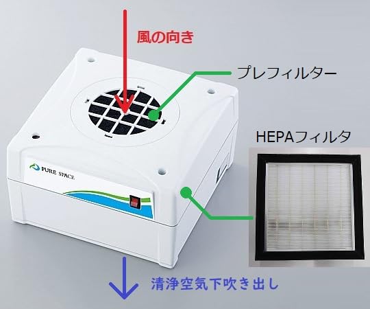 アズワン ピュアスペース01 PS01-AD 3-1423-01 空気清浄機 Amazon | アズワン ピュアスペース・01 PS01-AD /3-1423-01