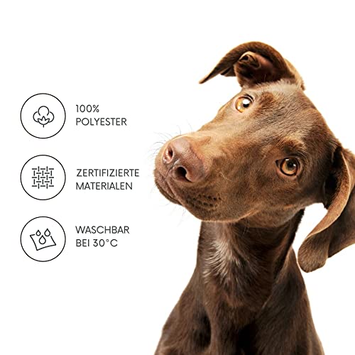 MSS e.K. Hundematte Leo 60 x 100 cm in Anthrazit Hundekorb mit abnehmbaren Polyester-Bezug und weicher Polsterung waschbares Hundekissen 100 x 60 x 5 cm Hundematte Hundesofa Welpenbett