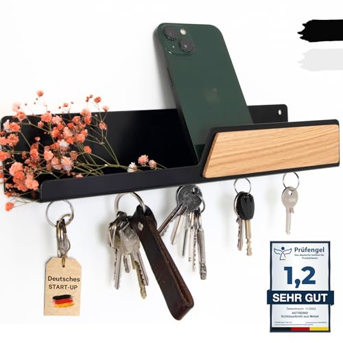 Astrein SB001 Magnetisches Schlüsselbrett Eiche Schwarz