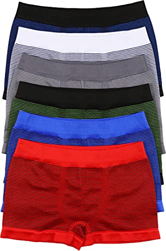 ToBeInStyle Boy's Pack of 6 Seamless Microfiber Boxer Briefs w/Appliques4