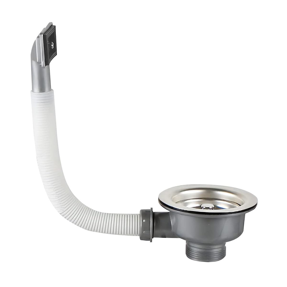 Panier-filtre d'évier anti-blocage en acier inoxydable 114 mm avec trop-plein
