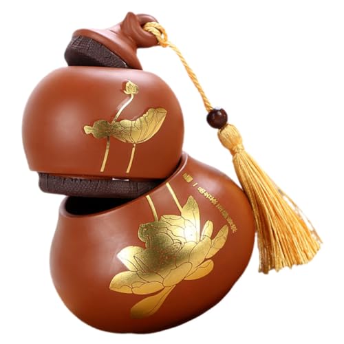 SMASOLO Barattolo Per Tè in Ceramica Sigillato a Forma Di Zucca, Contenitore Per La Conservazione Del Tè Sfuso Coperchio Ermetico, Per La Casa e La Cucina Retrò