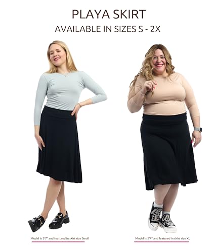 ESTEEZ Women's A-Line Skirt - Modest - Knee Length - Playa4