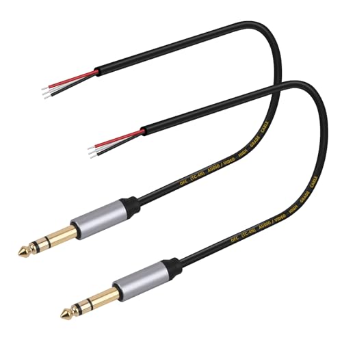 Cable audio 6.35mm Jack macho 2 pack 32cm miniatura 2
