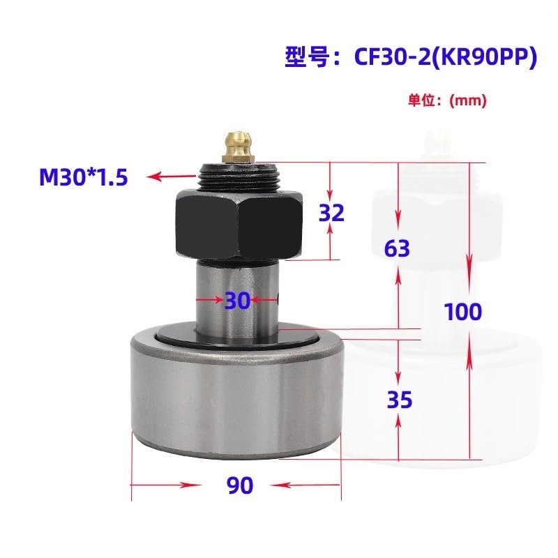 Suiveur de palier CF30-2 KR90PP anti-usure pour roulements à aiguilles - 3