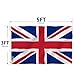 Anley Fly Breeze 3x5 Foot United Kingdom UK Flag - Vivid Color and Fade proof - Canvas Header and Double Stitched - British National Flags Polyester with Brass Grommets 3 X 5 Ft