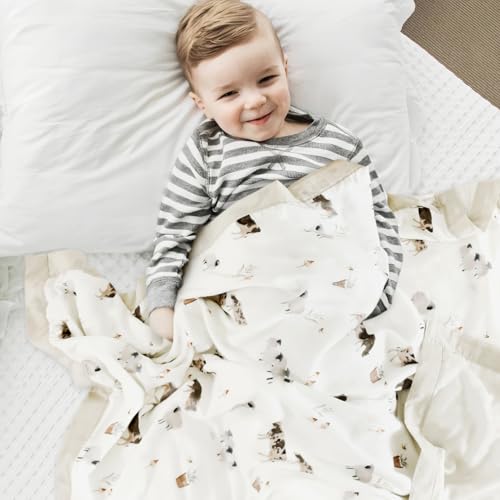 Image of GRSSDER Muslin Cotton Quilt Blanket - Silky Soft and Breathable Baby Blanket Quilt, Oversized Muslin Blankets for Newborns, Toddlers & Kids, 6 Layers Reversible Design for All Seasons, 40 inch x 50 inch
