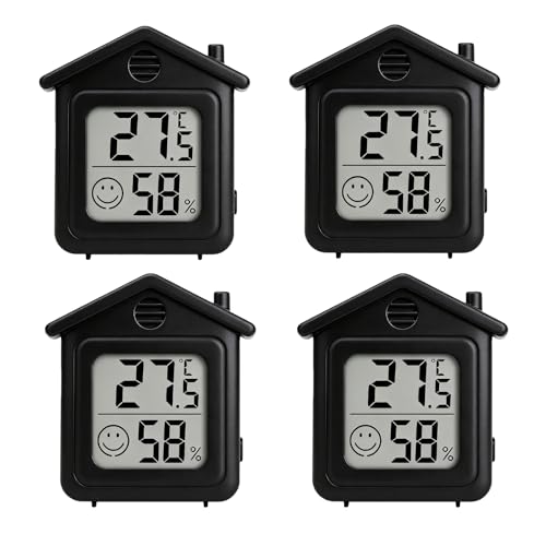 Mini Thermometre/Hygromètre à éCran LCD, Lot De 4, Indicateur De ...