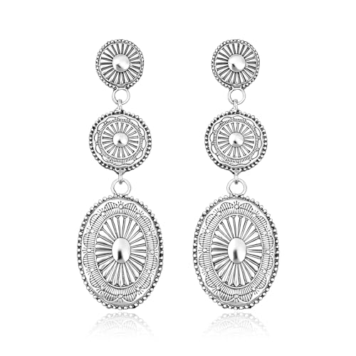 Western Jewelry Outfit for Women Vintage Silver Concho Earrings...