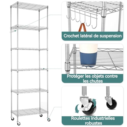 Étagère en fil métallique réglable pour optimiser les petits espaces - 7