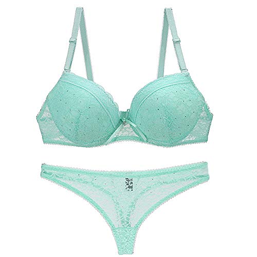 Lingerie femme sexy push up sous-vêtements dentelle kaki 34E