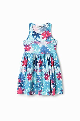 Desigual Little Girl's Short Watercolour Floral Dress
