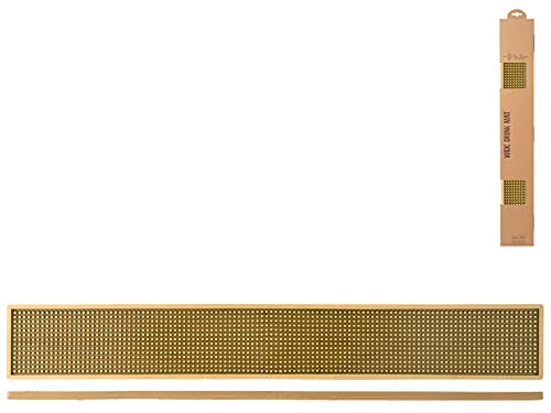 The bars 002388 Tappetino Bar, Gomma Oro, 70x10 cm, Made in Italy