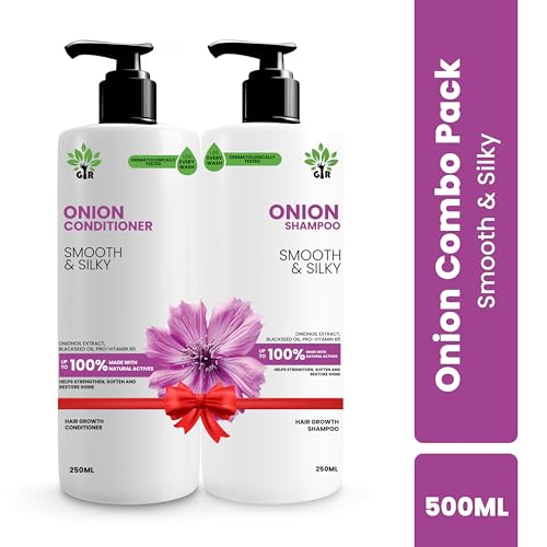 Image of GIR Red Onion Anti Hair Fall Spa Range Hair Care Set: For Smooth and Silky Hair l Onion Shampoo 250 ml + Onion Conditioner 250 ml