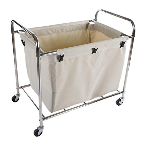 Vaso de cono rectangular grueso de acero inoxidable para servicio de limpieza de hotel/habitación, carro duradero de trabajo
