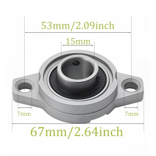 4 Stück Stehlager Gehäuselager Flanschlager Rhombische Selbstausrichtend Stehlager Kugellager Lagerblock Lagerblock (15mm Innendurchmesser)