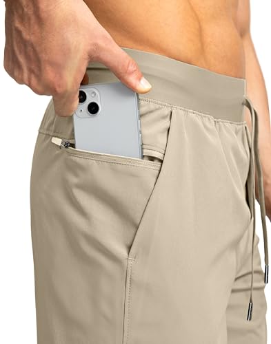Image of Soothfeel Men's Running Shorts with Zipper Pockets 9 inch / 7 inch / 5 inch Quick Dry Eight Basketball Gym Workout Athletic Shorts