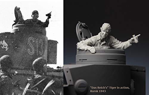 Figura de resina kit modelo 1:35 Panzer comandante miniatura 4