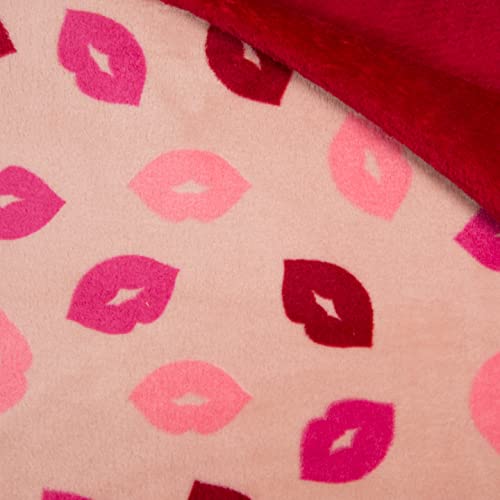 Tissu polaire réversible super doux lèvres rose poudré CRS Fur Fabrics au mètre