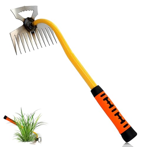 Myiosus Strumento per Diserbo, Sarchiatore per Erbacce, Strumento per Diserbo Portatile, Sarchiatore - Strumenti con Manico Lungo per Sradicare Il Diserbo da Scavo