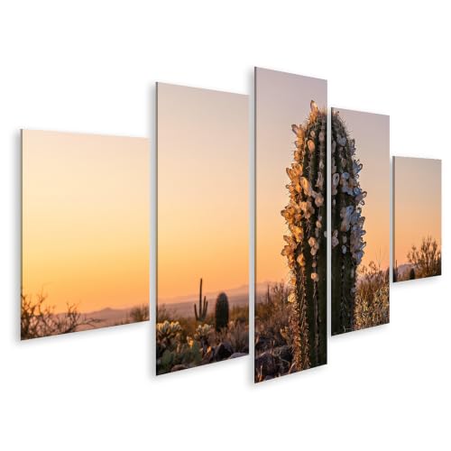 Impression sur toile haut de gamme islandburner cactus mystique 5 pièces