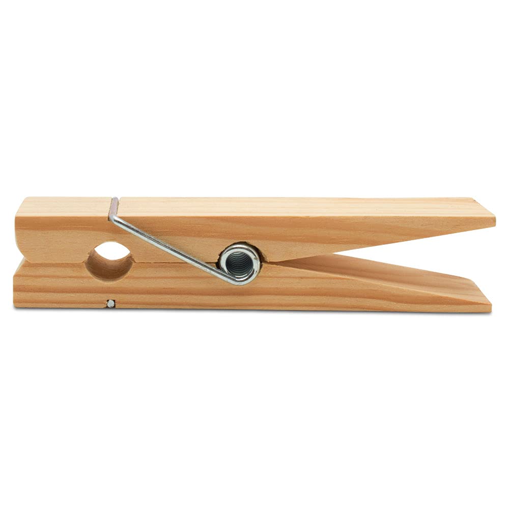 Mollette grandi in legno da 15,2 cm, confezione da 10, resistenti, per decorazioni fai da te e lavori artigianali, Woodpeckers