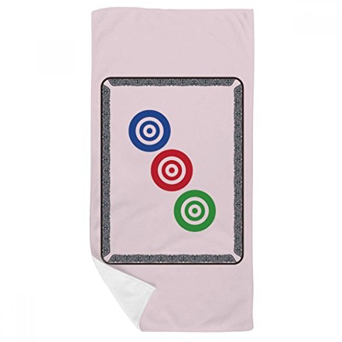 Serviette de bain mahjong multicolore 35x70cm doux gant de toilette imprimé - 2