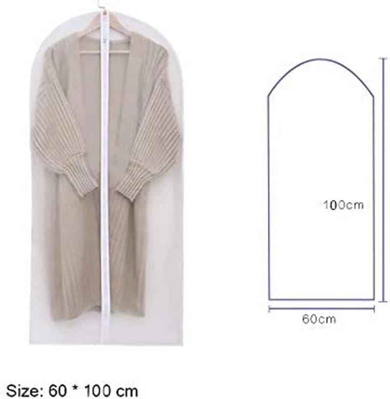 Miniatura 4 de 5 bolsas de ropa para colgar ropa, bolsas transparentes de plástico a prueba de polvo, bolsas de traje con cremallera completa, bolsa de ropa