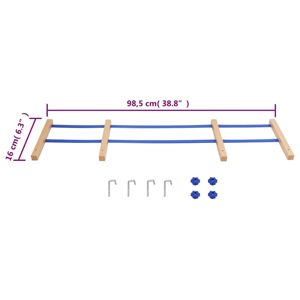 Schienale per slittino blu compensato con design a doppia doghe per bambini e adulti, materiali robusti in legno e plastica, adatto per inverno, neve, piste, attività all'aperto, slittino