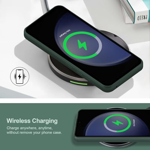 Coque Samsung S23 FE en silicone vert avec protection caméra premium - 7