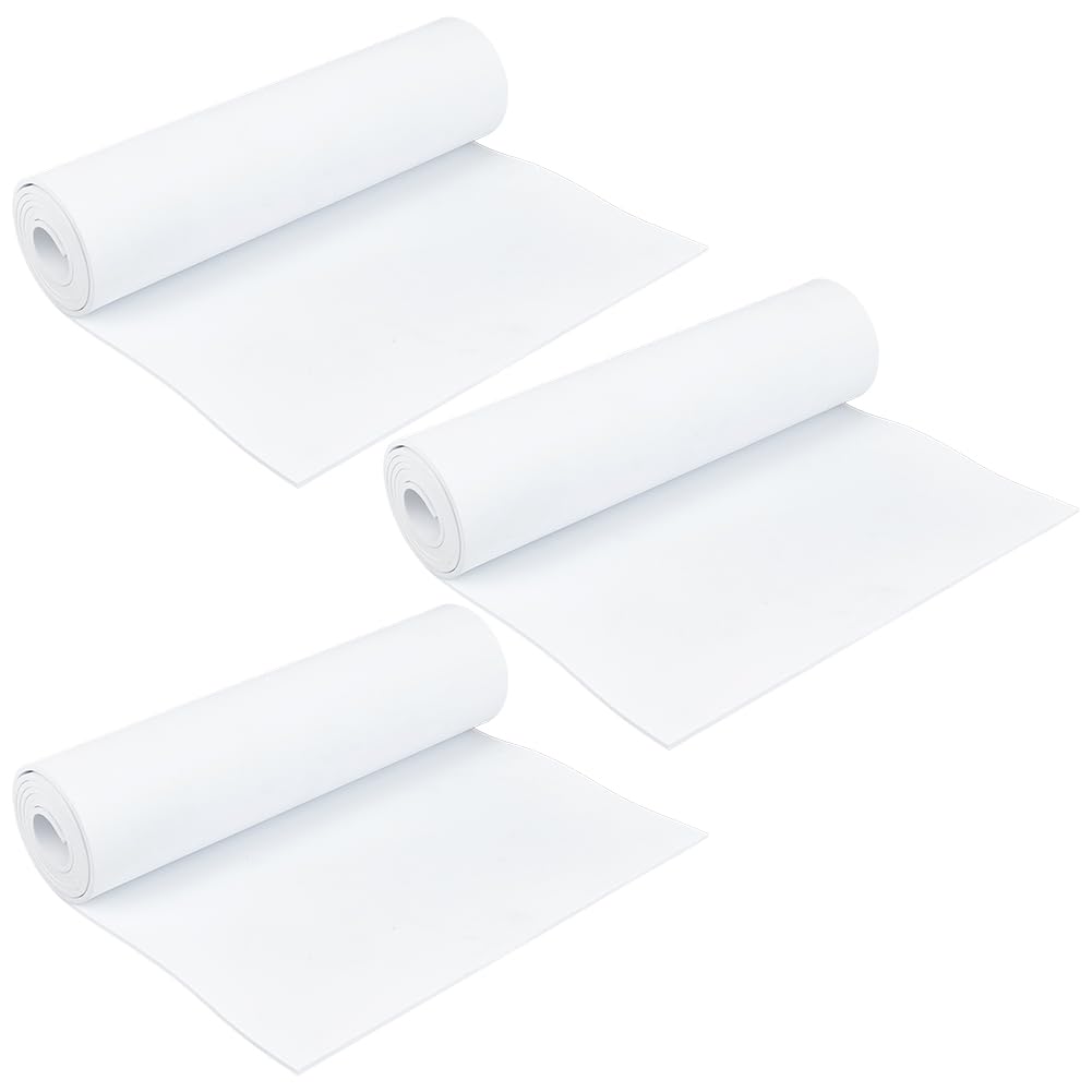 PH PandaHall 3 Rolls EVA Foam Sheets Roll, White Foam Board Craft Cosplay Foams Sheets for DIY Comic Con Cosplay Armor Props Party Decor Crafting Molding, 59"x13.7"/Roll, 4mm Thick