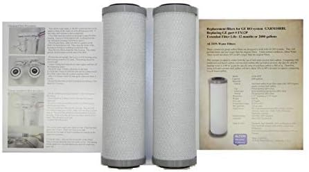 GE FX12P comparable Alton Brand Filters for GXRM10RBL, PNRV12, GXRV10 RO Water Systems, Commercial Grade, Last Longer, Pack of 2 Filters