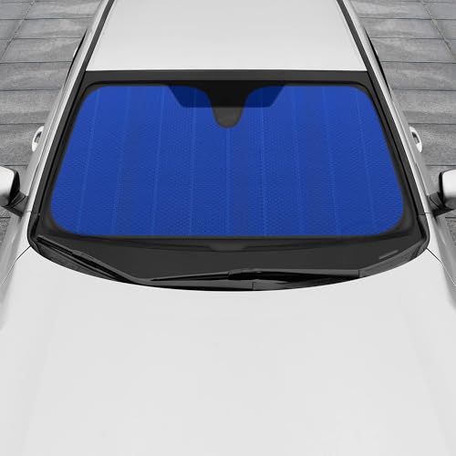 Image of Motor Trend Front Windshield Sun Shade - Jumbo Accordion Folding Auto Sunshade for Car Truck SUV - Blocks UV Rays Sun Visor Protector - Keeps Your Vehicle Cool - 66 x 27 Inch