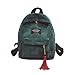 Produktbild TUDUZ Damen Mädchen Rucksack Studentin Tasche Bogen Tasche Canvas Tasche Mädchen Rucksack Reisetasche Schulranzen(Grün)