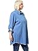 Agnes Orinda Plus Size Shirts for Women Chambray Top Button Down Denim Shirts Tops 2025 4X Blue