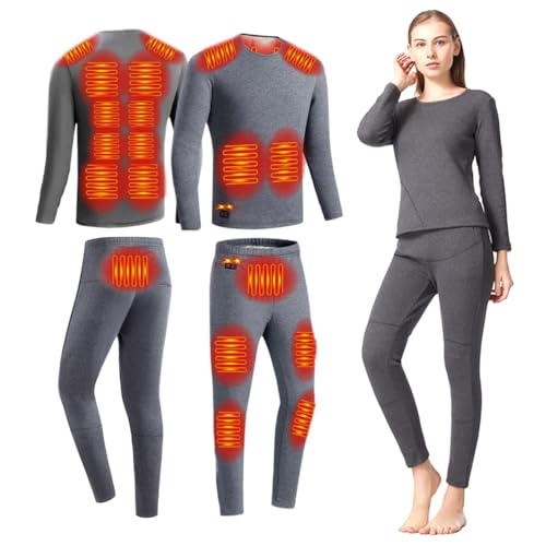 Sous-vêtement thermique chauffant femme ensemble haut legging électrique long john 18 zones