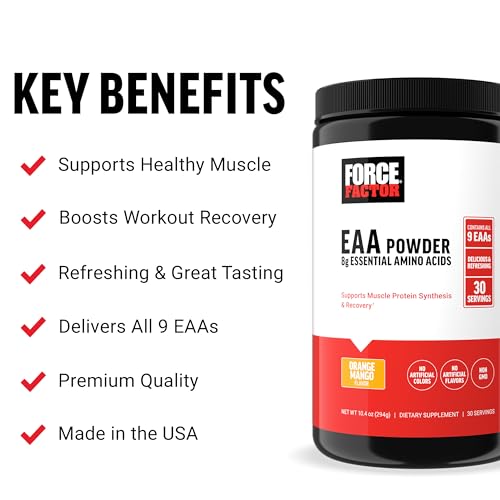 Force Factor FFS-01155-FG Essential Amino Acids, Full Spectrum Eaas Amino Acids Powder, Amino Acids Supplement thumb #1