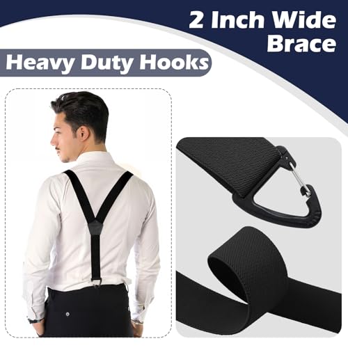 Image of Janmercy 2 Pcs Hidden Suspenders for Men, 1.5 inch