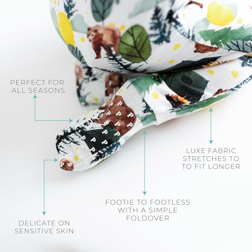 Image of Posh Peanut Convertible Baby Sleepers - Footless Baby Pajamas with 2 Way Zipper for Easy Diaper Changes