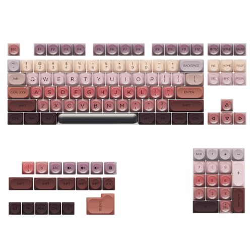 Image of Fogruaden PBT Red Keycaps Set, HOA Profile Cute Custom Keycaps, Compatible with Cherry MX Switch 60% 65% 75% Mechanical Keyboards