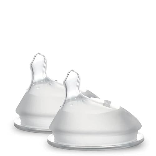 Miniatura 1 de haakaa Gen.3 - Tetina de silicona para biberón, accesorio para tetina compatible con biberones (vidriosilicona), flujo medio, 2 unidades.