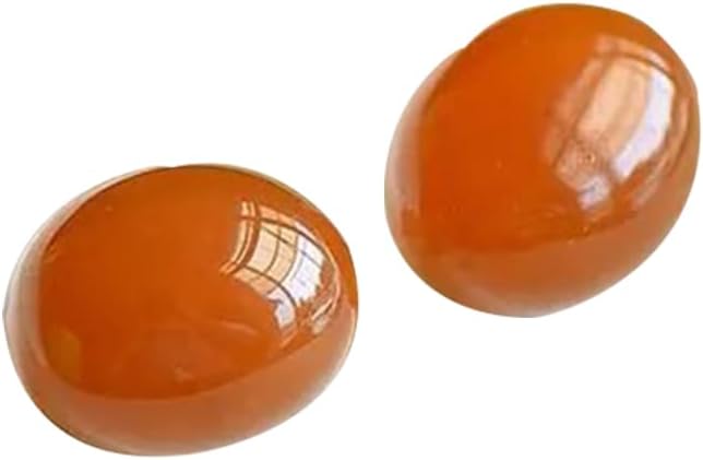 S925 Silver Gold-Plated Natural Red Oval Earrings Jade for Women Yoga Genuine