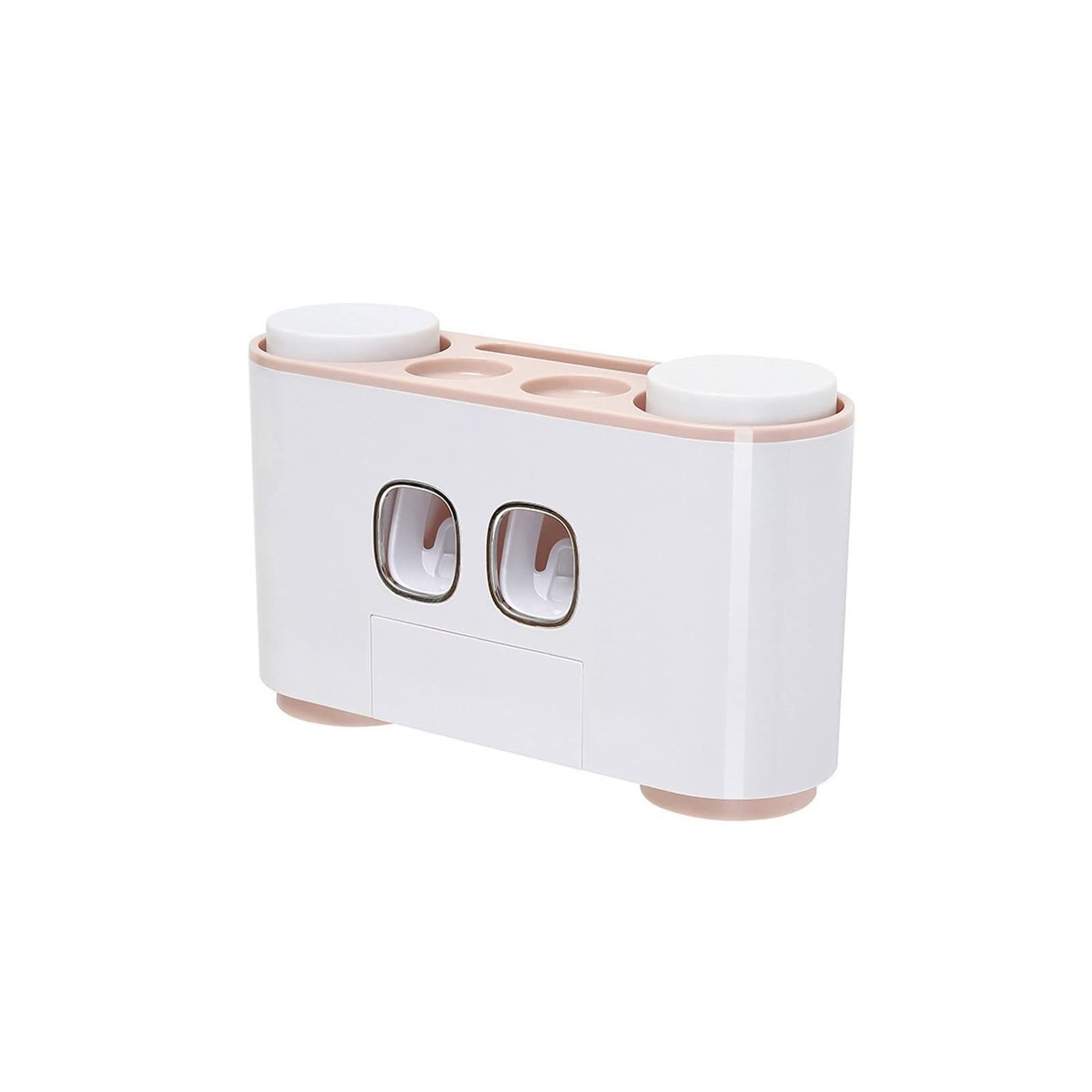 Tooth Brush Holder Automatic Toothpaste Squeezers Wall Mounted Toothpaste Dispenser Dustproof Toothbrush Holder Bathroom Accessories for Home(A)