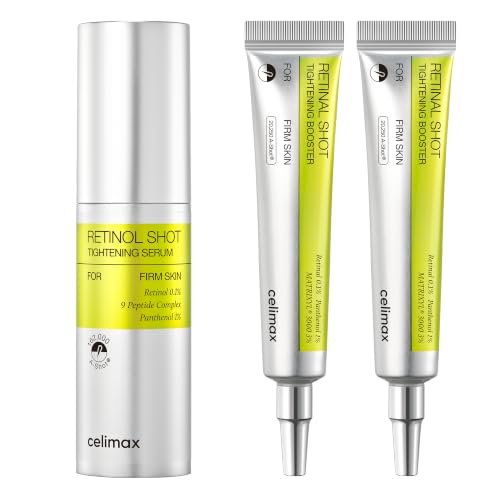 celimax Retinol Shot Serum 30ml + Retinal Shot Booster Duo Set (15ml x 2) | El dúo anti-edad definitivo de la cosmética coreana: un exclusivo set de regalo que combina sérum y booster para reducir arru