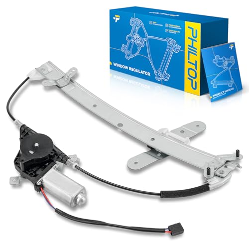 Image of PHILTOP Front Left Driver Side Power Window Regulator and Motor Assembly Compatible with 1998-2011 Lincoln Town Car Replaces 741-686,2 Pins